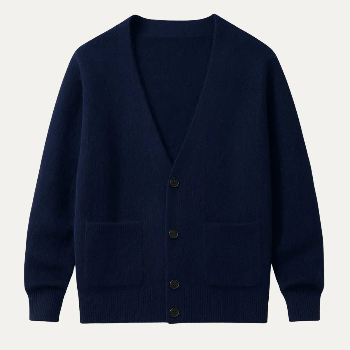 Herre Cashmere Cardigan med Knapp 3