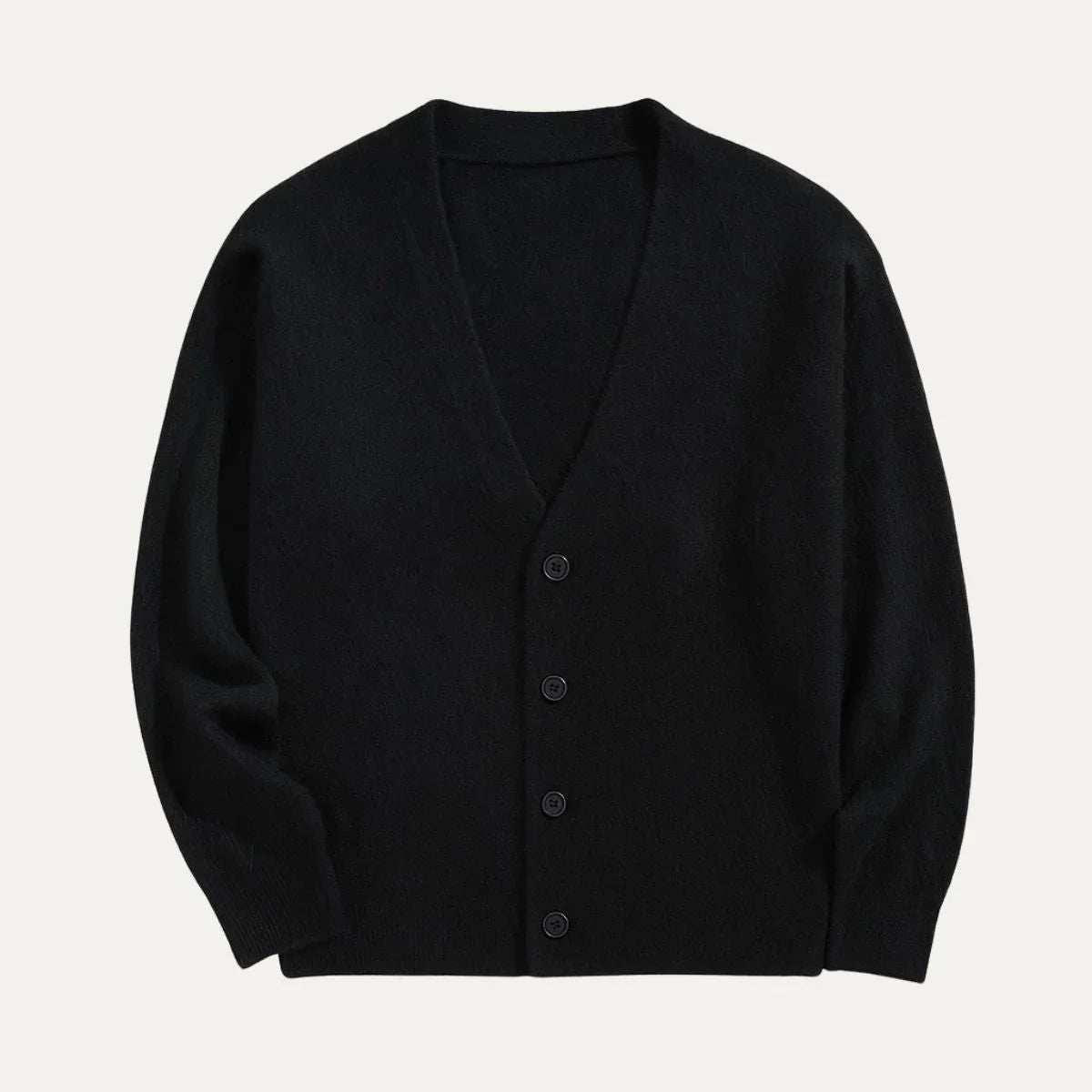 Herre Cashmere Cardigan med Knapp 4