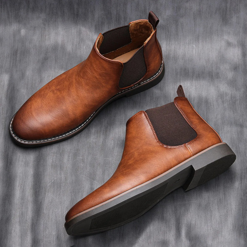 Herre Chelsea Boots Retro Komfortabel Stil 3