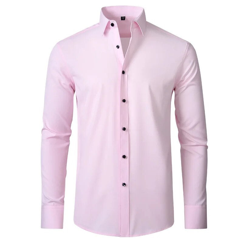 Herre Chemise Business Strikvrij Komfortabel 4