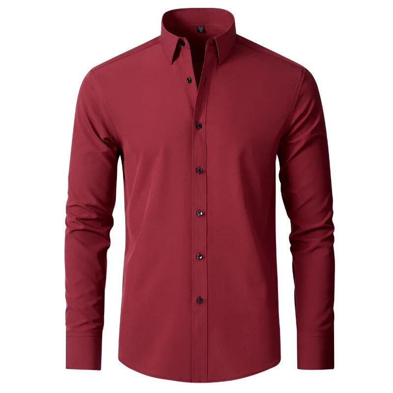 Herre Chemise Business Strikvrij Komfortabel 5
