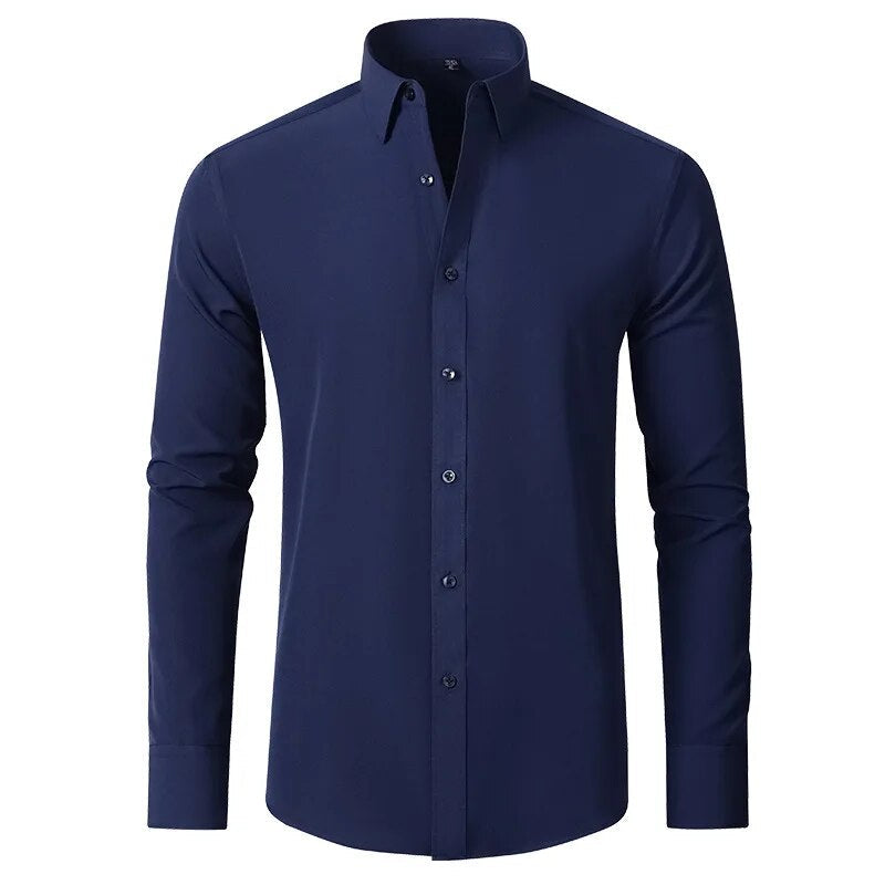 Herre Chemise Business Strikvrij Komfortabel 6