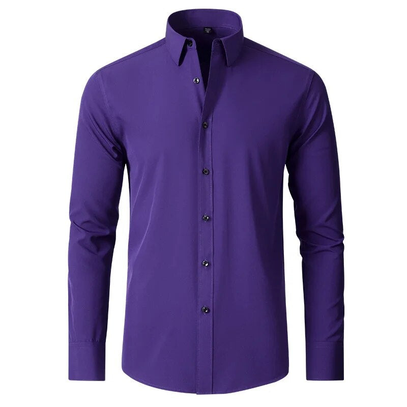 Herre Chemise Business Strikvrij Komfortabel 7
