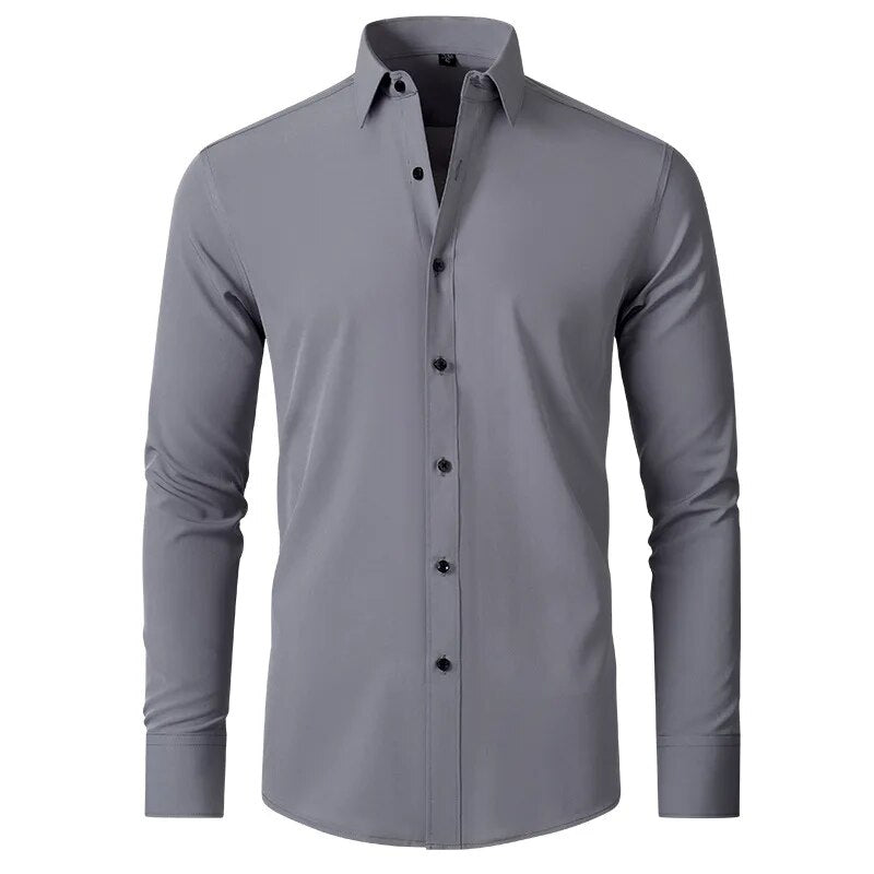 Herre Chemise Business Strikvrij Komfortabel 8