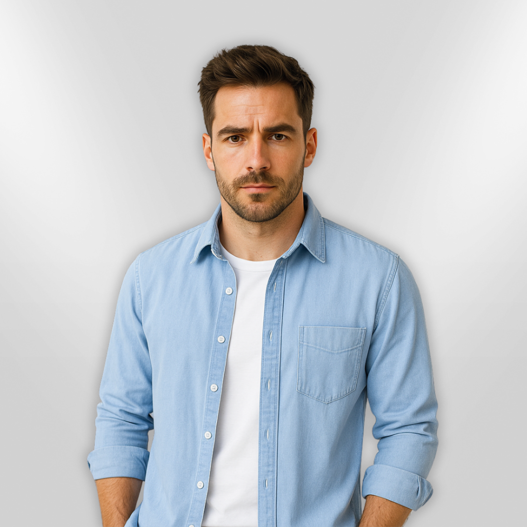 Herre Chemise Komfort Lett Stoff 1