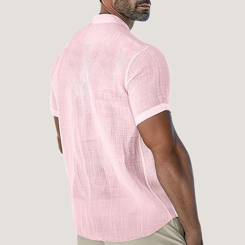 Herre Chemise Kortermet V-hals Rayon 3