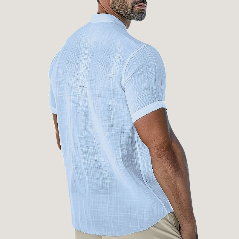 Herre Chemise Kortermet V-hals Rayon 6