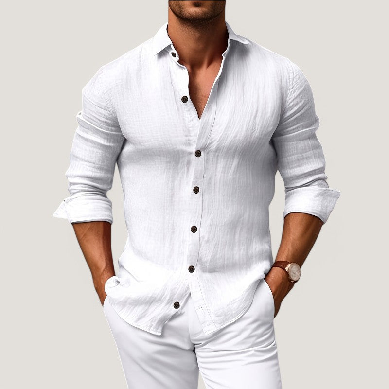 Herre Chemise Trachten Komfortabel Bomull 1