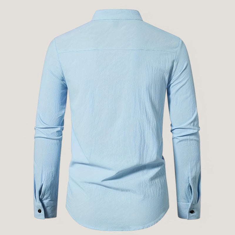 Herre Chemise Trachten Komfortabel Bomull 3