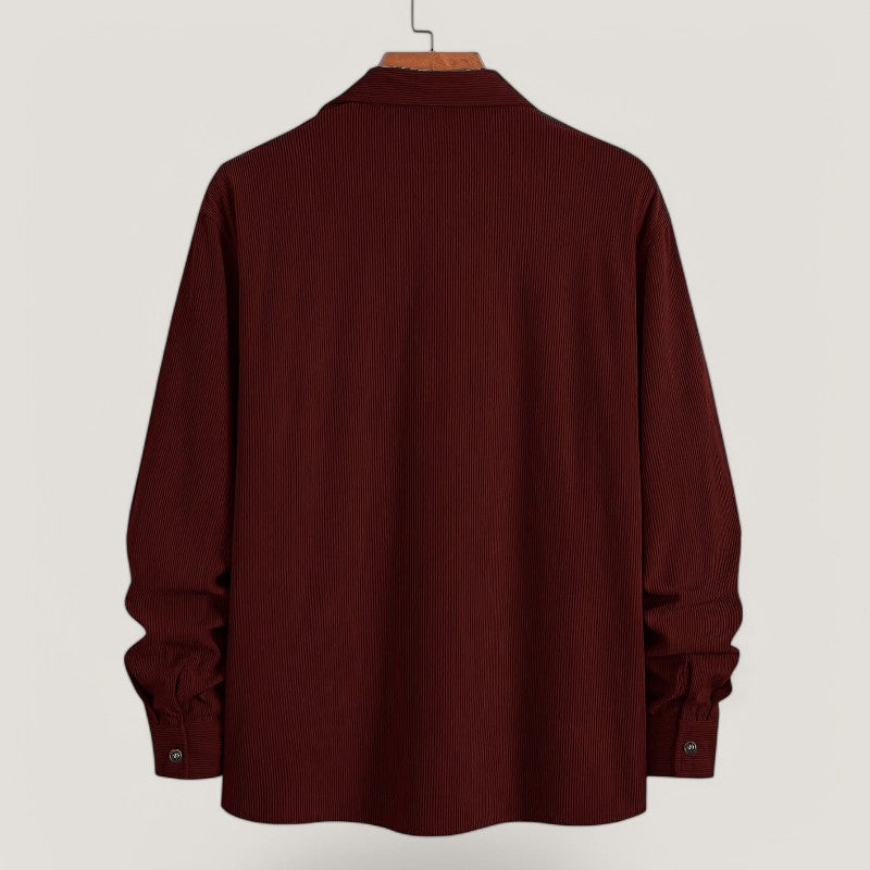 Herre Chemise Veste i Kordfløyel Komfortabel Høst 3