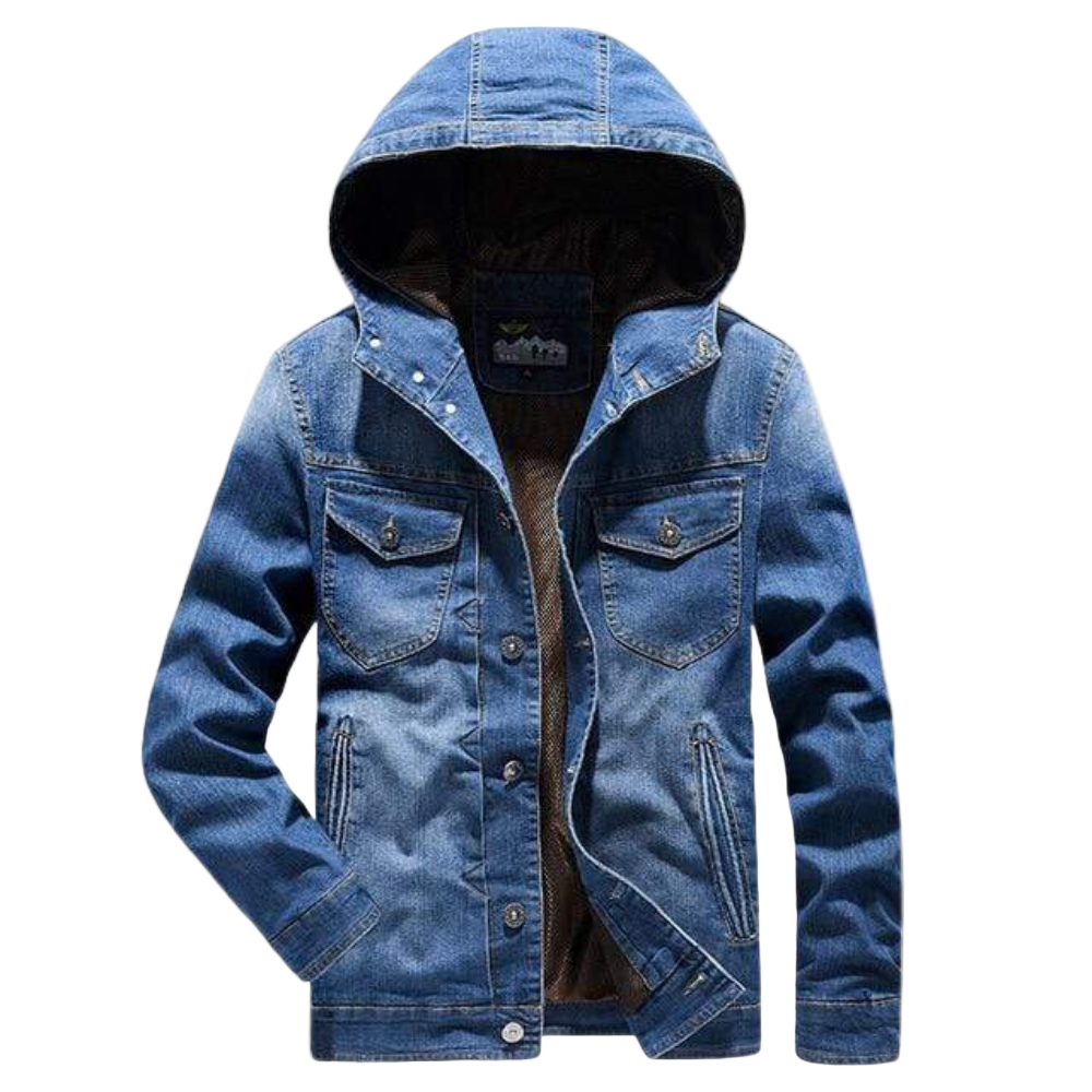 Herre Denimjakke i Casual Stil 0