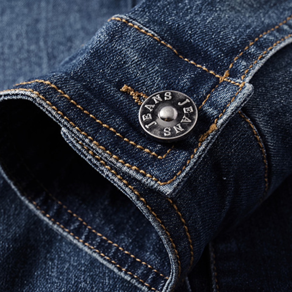 Herre Denimjakke i Casual Stil 4
