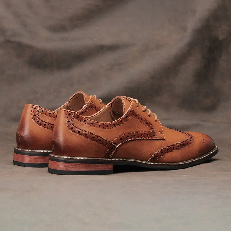 Herre Dressko Lær Brogue Design for Bryllup og Formelle Anledninger 2