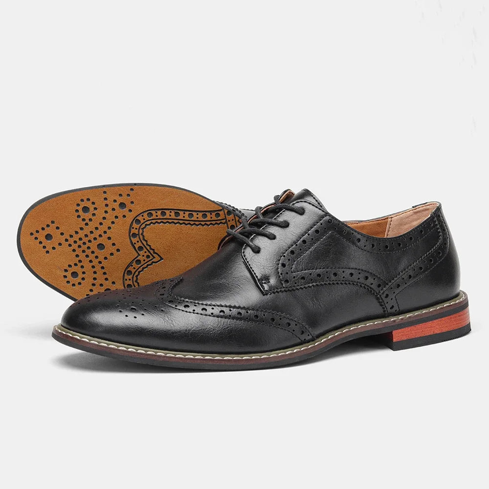 Herre Dressko Lær Brogue Design for Bryllup og Formelle Anledninger 6