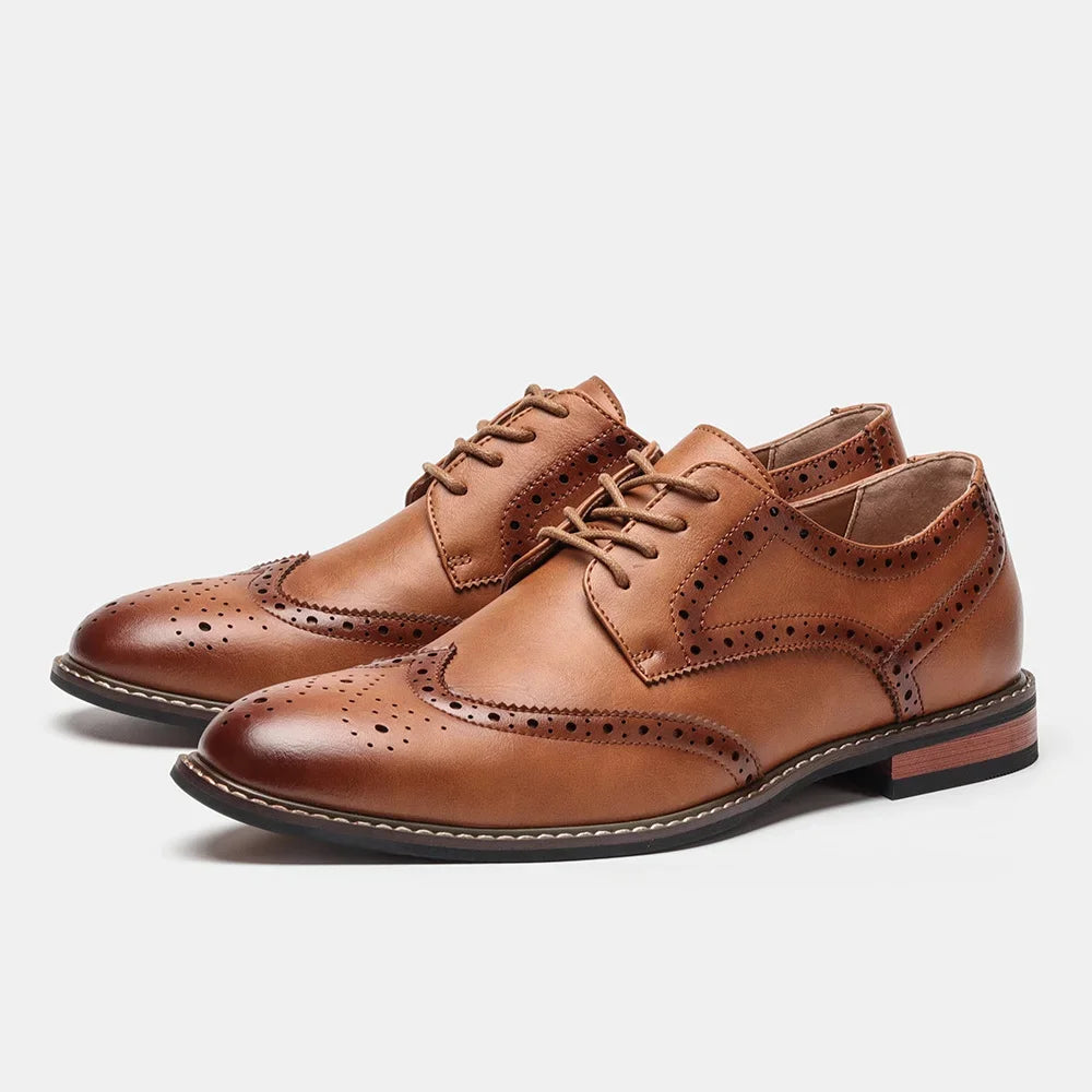 Herre Dressko Lær Brogue Design for Bryllup og Formelle Anledninger 8