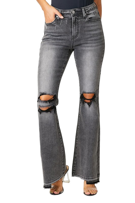 Herre Faded Flair Jeans Svart 0