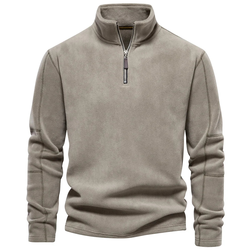 Herre Fleecejakke Med Glidelås Myk Pullover Fleece 10