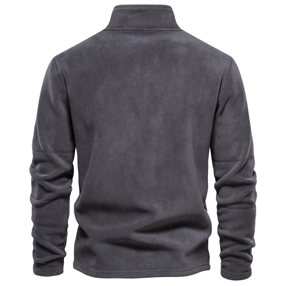 Herre Fleecejakke Med Glidelås Myk Pullover Fleece 2