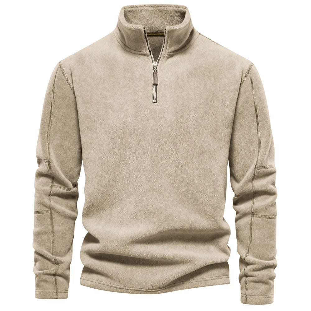 Herre Fleecejakke Med Glidelås Myk Pullover Fleece 8