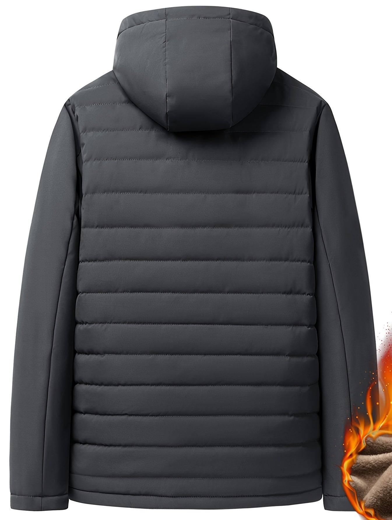 Herre Fleecejakke med Hette og Glidelås 2