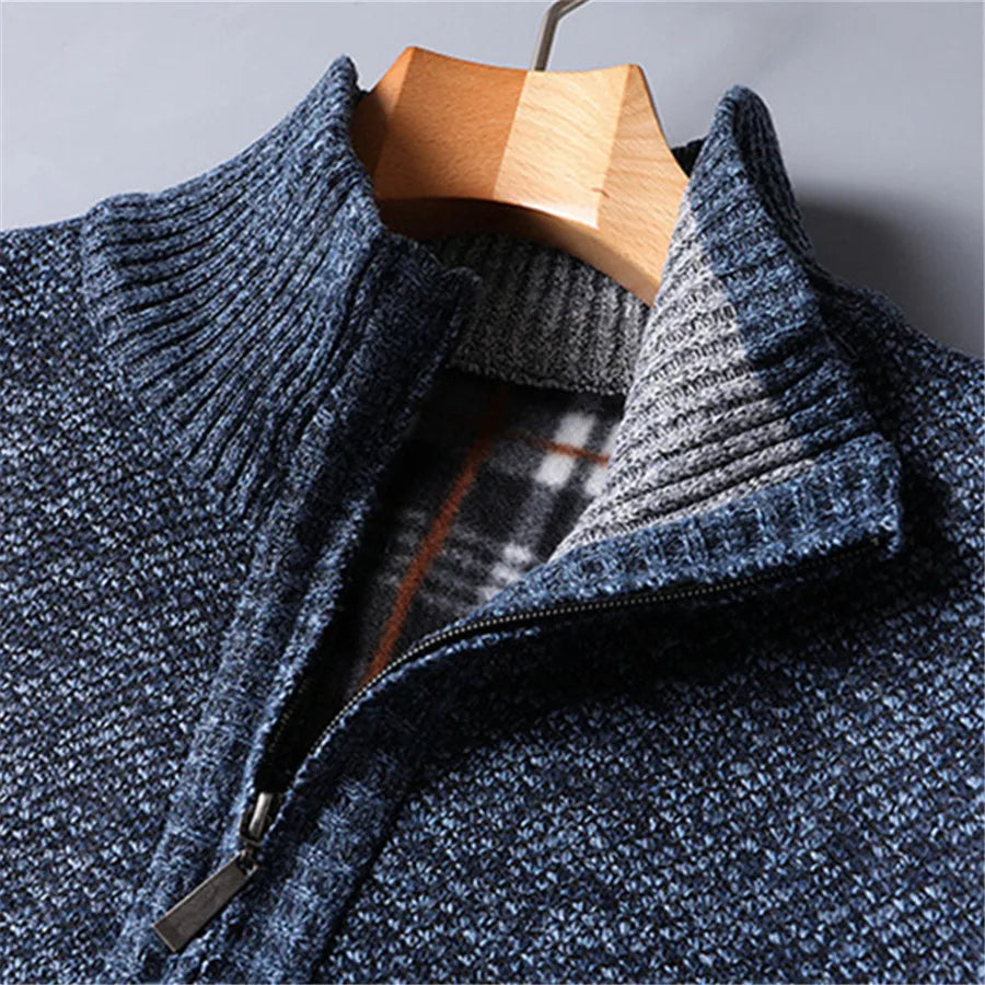 Herre Genser Høy Nakke med Half Zip Design 2