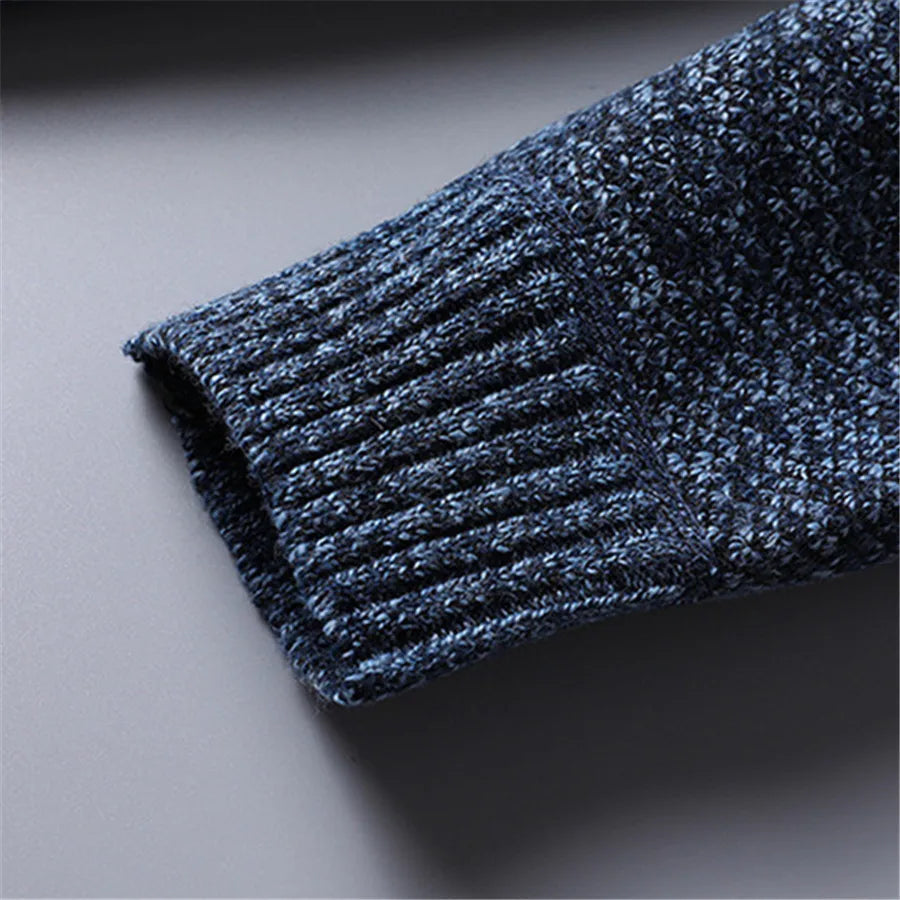 Herre Genser Høy Nakke med Half Zip Design 4