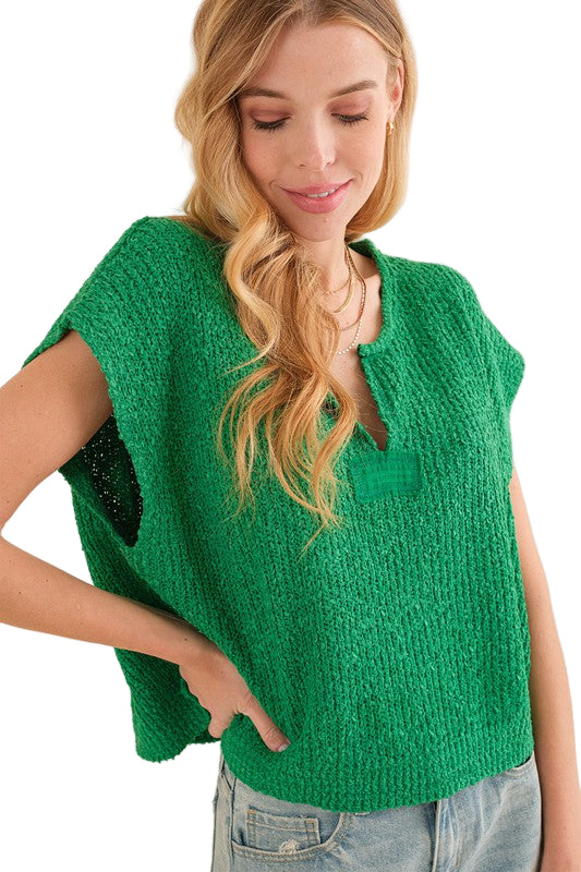 Herre Genser Uten Ermer Patch Design 100% Bomull 0