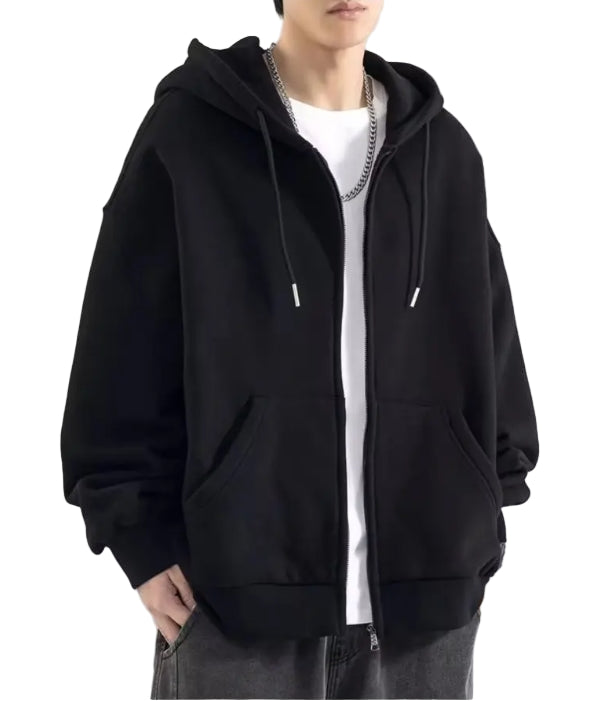 Herre Hettegenser Med Glidelås - Løs Passform 1