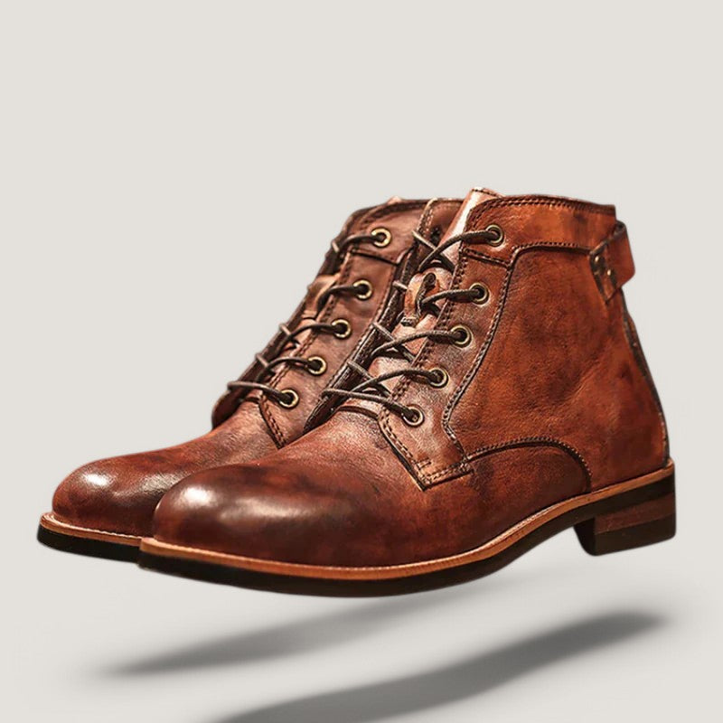 Herre Høye Støvler Lær Robust Design 0