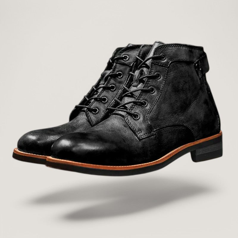 Herre Høye Støvler Lær Robust Design 1