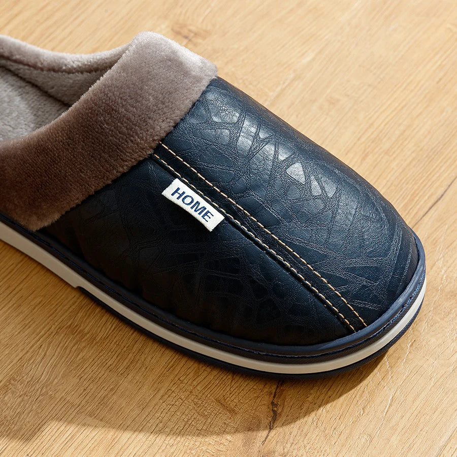 Herre Innesko Slip-On med Plysj Fôr for Innendørs Bruk 4