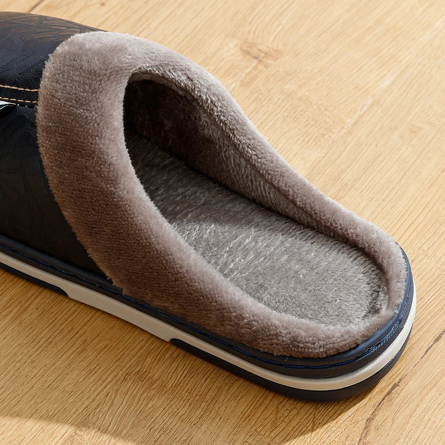 Herre Innesko Slip-On med Plysj Fôr for Innendørs Bruk 6