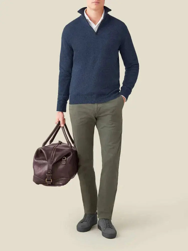 Herre Jakke med Halv Dragkedja i Lavarød 6