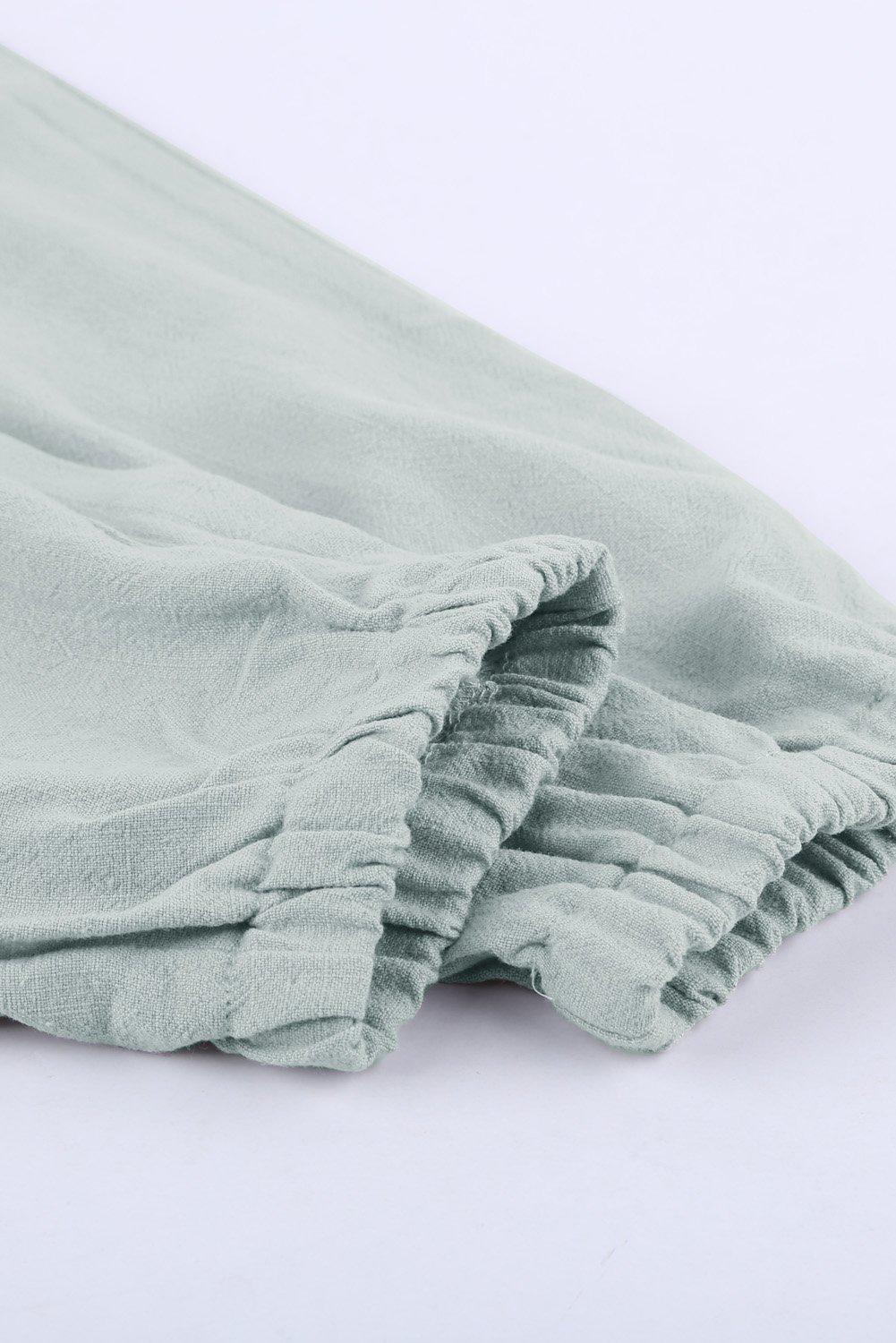 Herre Joggebukser med Elastisk Midje i Lin 4