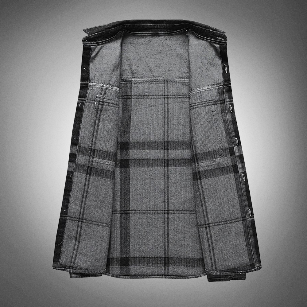 Herre Klassisk Jakke med Knapp 3