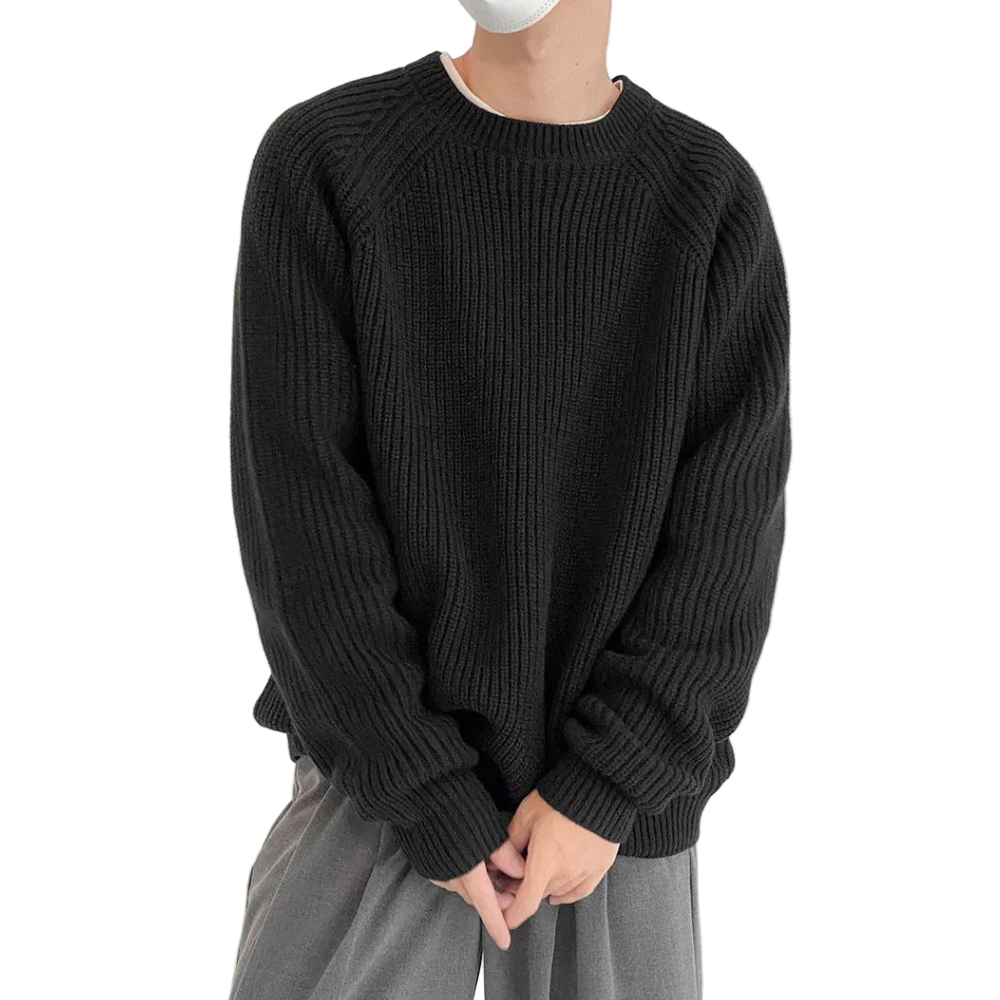 Herre Langærmet Strikket Sweater Avslappet Stil 0