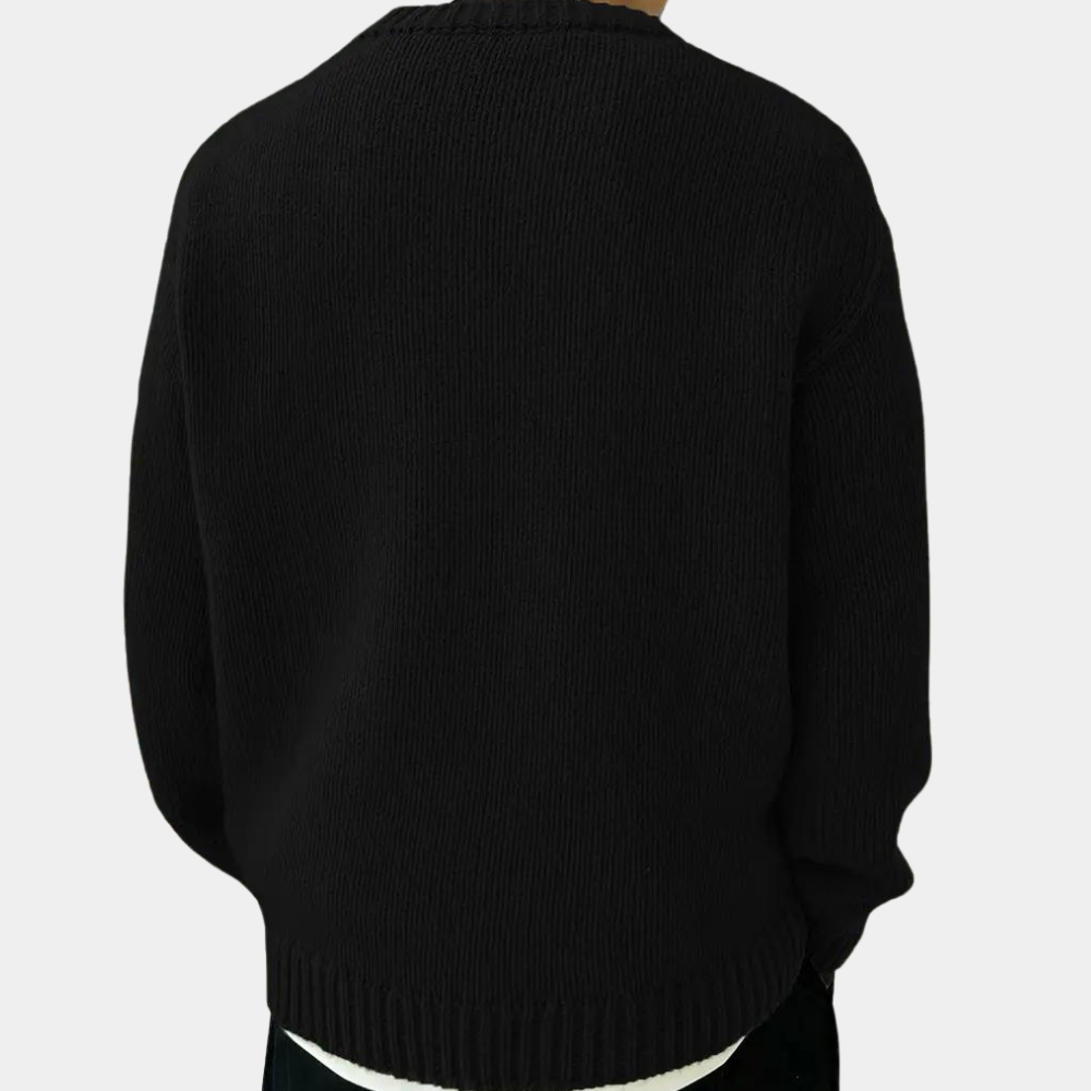 Herre Langærmet Strikket Sweater Avslappet Stil 2