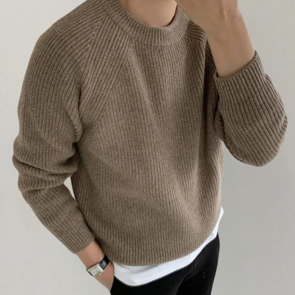 Herre Langærmet Strikket Sweater Avslappet Stil 6