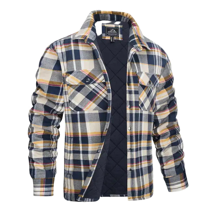 Herre Langermet Rutete Skjortekavaj 0