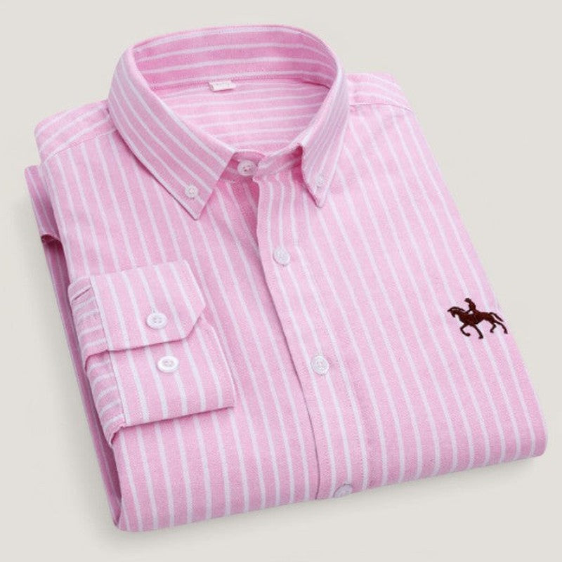 Herre Langermet Skjorte Klassisk Design Bomull 2