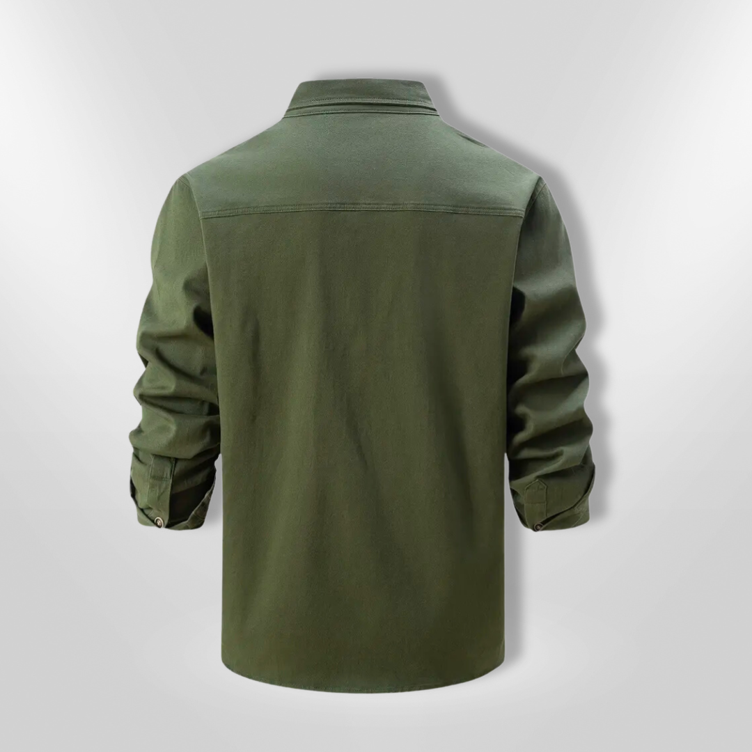 Herre Langermet Skjorte Komfortabel Passform 4
