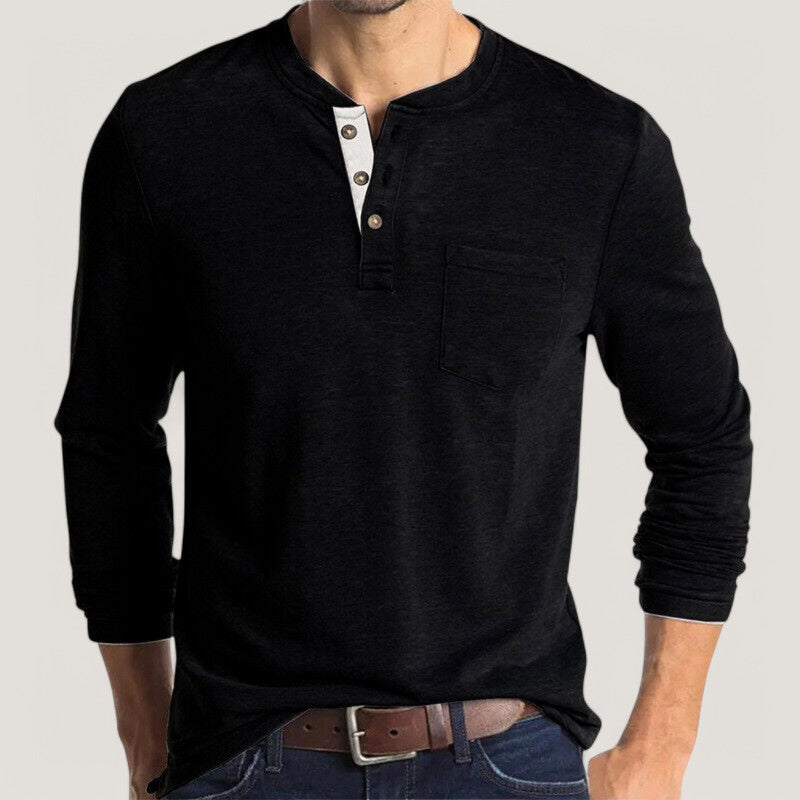 Herre Langermet T-skjorte Klassisk Design 2