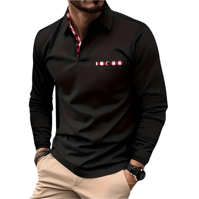 Herre Langermet T-skjorte Komfortabel Design Polyester 0