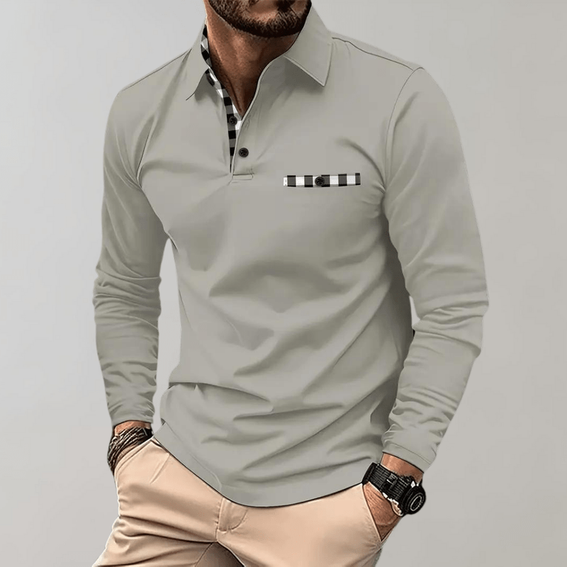 Herre Langermet T-skjorte Komfortabel Design Polyester 10