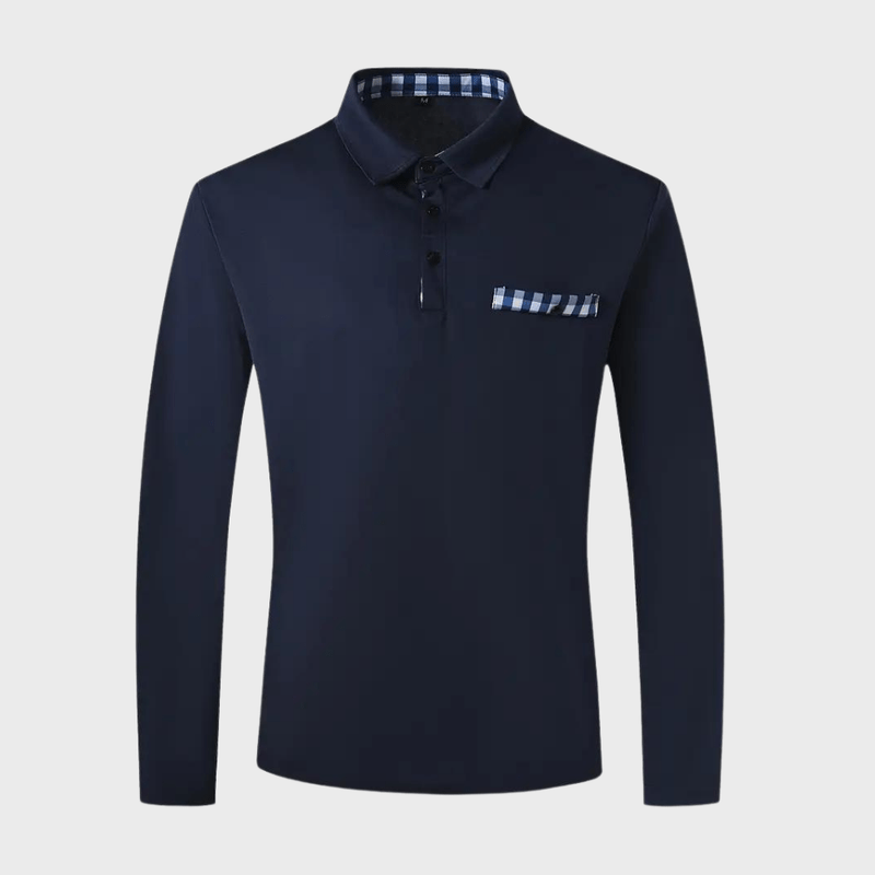 Herre Langermet T-skjorte Komfortabel Design Polyester 6