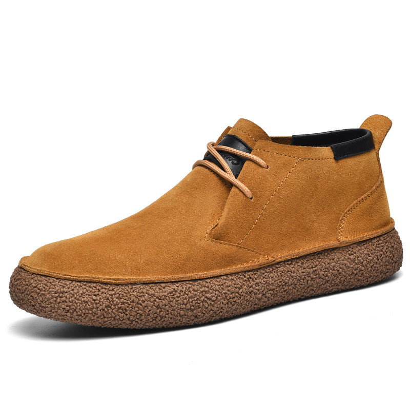 Herre Mid-Top Loafers med Teksturert Såle og Snøring 5