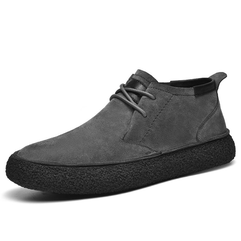 Herre Mid-Top Loafers med Teksturert Såle og Snøring 6