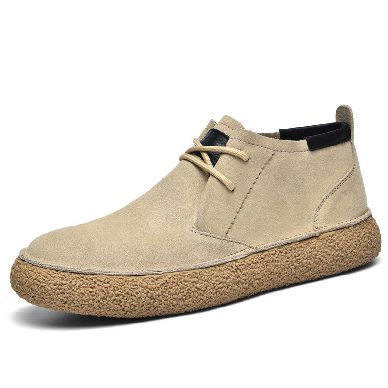 Herre Mid-Top Loafers med Teksturert Såle og Snøring 7