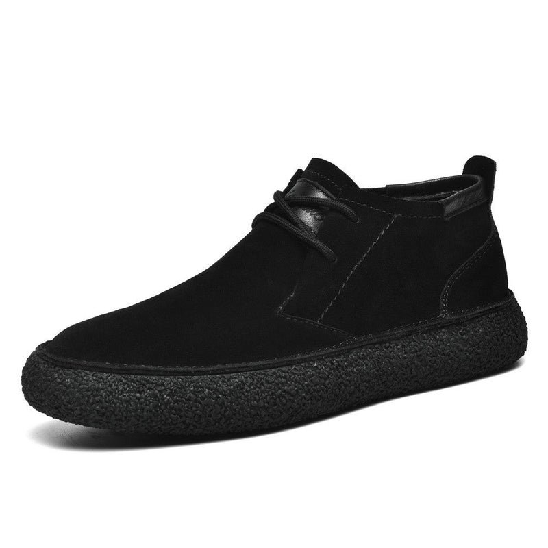Herre Mid-Top Loafers med Teksturert Såle og Snøring 8
