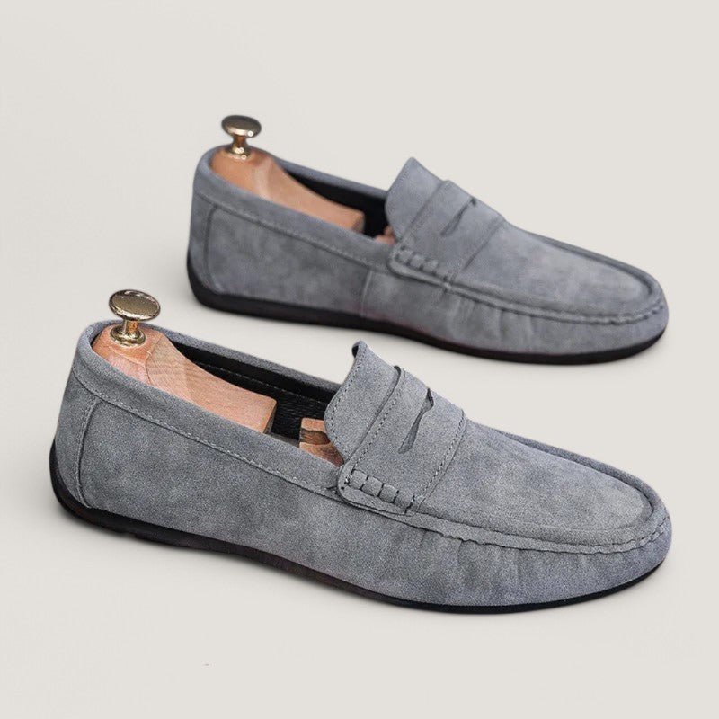 Herre Mokkasiner Daim Tidløs Design Antiskli Såle 2